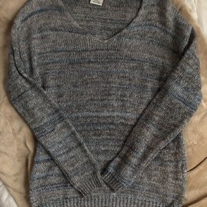 Gray V-Neck Sweater